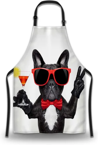 Miniatura 20 de Delantal de Ama de Casa para Mujeres Gato Colorido Abstracto Divertido Delantales para Hombres para Cocina Cocinar Restaurante BBQ Pintura