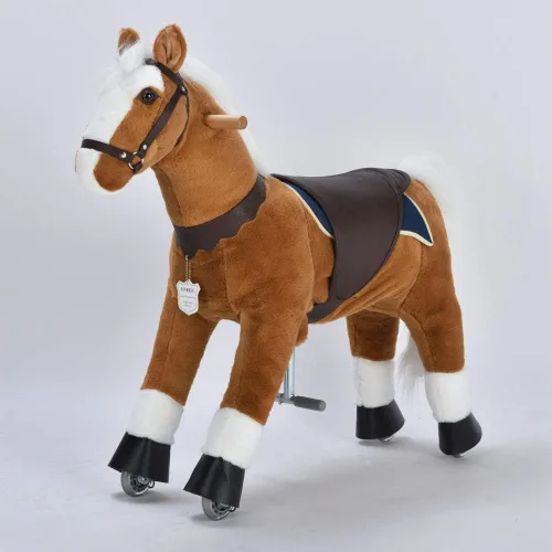 Miniatura 4 de UFREE Caballo el mejor regalo de cumpleaños para niñas. Juguete de caballo para montar que camina, altura de 36 pulgadas para niños de 4 a 9 años