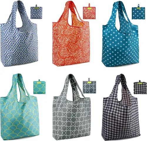 Miniatura 25 de Bolsas de la compra de animales reutilizables plegables bolsas de comestibles