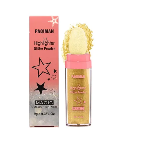Miniatura 10 de Polvo de resaltado con purpurina, maquillaje para iluminar el rostro natural tridimensional en polvo para resaltador de mejillas.