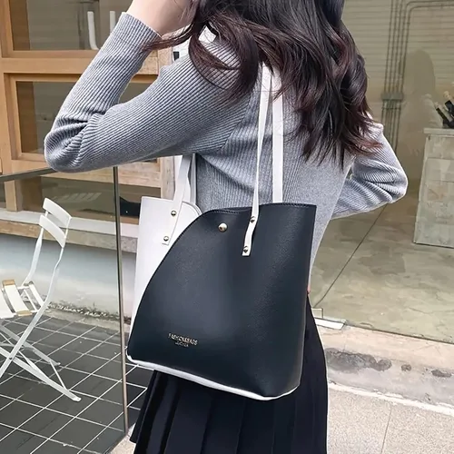 Miniatura 3 de Bolso de mano para mujer, bolso de mano de moda, bolso de hombro para mujer, bolsa de cuero con bolsillos
