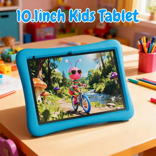 Miniatura 2 de ZZB Tablet Android 15 de 10 pulgadas para niños con funda, 8 GB (3+5 extendidos) RAM + 32 GB de almacenamiento (soporta 1 TB Micro SD), batería
