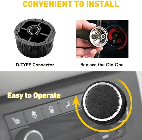 Miniatura 5 de Pomo de control trasero, 2 piezas de botón de volumen de audio trasero 22912547 reemplazo de botón de volumen de audio para Suburban 2007‑2013