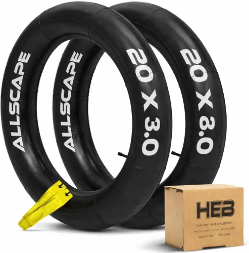 HEB - Tubo de bicicleta de servicio pesado para neumáticos Ebike - Tubo interior resistente a pinchazos para neumático de bicicleta de 20 x 4 / 26 x