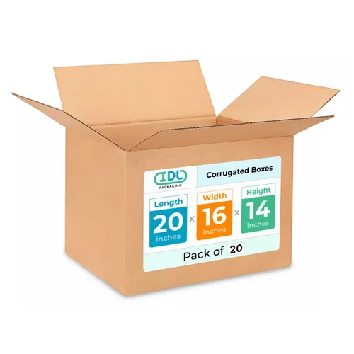 Miniatura 71 de IDL Packaging Paquete de 5 cajas de envío altas de 8 x 8 x 48 pulgadas, extra resistentes de 200 libras frente a caja regular, cajas de mudanza