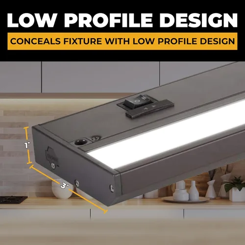 Miniatura 6 de Iluminación LED para debajo del gabinete cableada - 3CCT 40 pulgadas acabado bronce - Luces para debajo del gabinete para cocina - Luz regulable