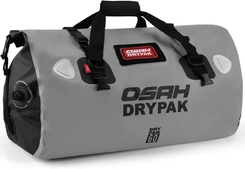 Miniatura 19 de OSAH DRYPAK Bolsa de lona impermeable – Bolsa seca para motocicleta con gran espacio de almacenamiento, bolsas de equipaje impermeables con bolsillo