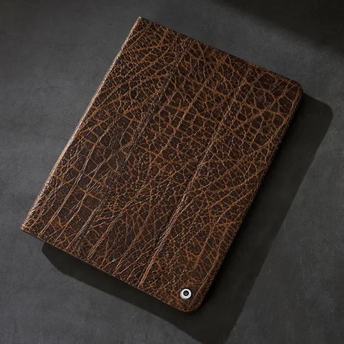 Miniatura 4 de Gexmil Funda para iPad de 9ª/8ª/7ª generación (2021/2020/2019), funda de cuero genuino de 10.2 pulgadas, funda de piel de vaca con función
