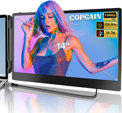 Miniatura 8 de Monitor Portátil Triple P2 para Laptop, Extensor de Pantalla de 12 Pulgadas, Extensor de Monitores Duales FHD 1080P, Pantalla IPS