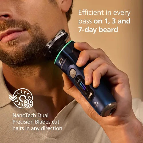 Miniatura 5 de Philips Norelco Shaver i9000 Prestige Ultra, afeitadora eléctrica en seco y húmedo, Adriatic, tecnología SenseIQ Pro, sistema de triple elevación