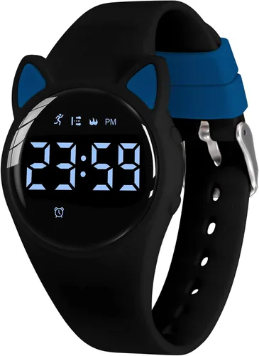 Miniatura 66 de Relojes para niños y niñas, reloj deportivo digital con contador de pasos, podómetro, alarma de vibración, sin aplicación, impermeable, rastreador