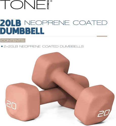 Miniatura 12 de Tone Fitness Pares de Mancuernas de Pesas de Neopreno con Cabeza Cuadrada Antirrodamiento Múltiples Opciones Azul