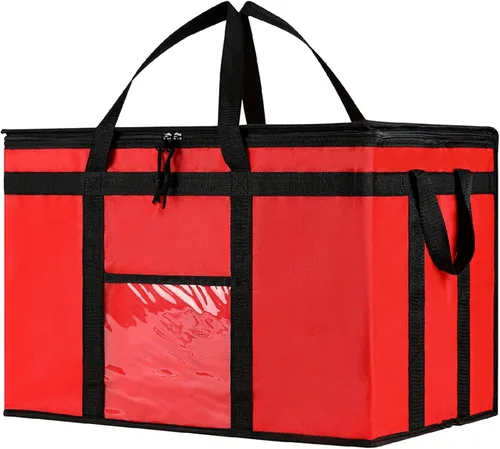 Miniatura 41 de NZ home Bolsa de enfriador XXL PRO aislada y duradera para entrega y compras de comestibles con cremallera superior, para calentar alimentos