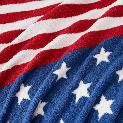 Miniatura 3 de Snuggle Sac Manta patriótica de la bandera estadounidense para sofá, cama del 4 de julio, manta ultra suave y acogedora, 250 aniversario, veterano