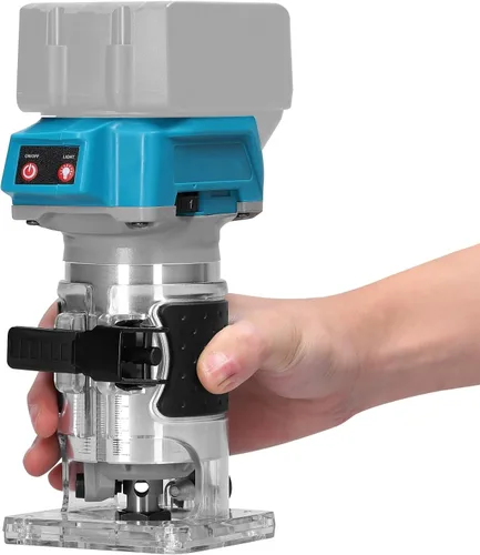 Miniatura 9 de Weytoll 18V 18000RPM Perfiladora sin escobillas, 6.35mm de diámetro de recorte, perfiladora de palma inalámbrica, perfiladora de madera, con 6