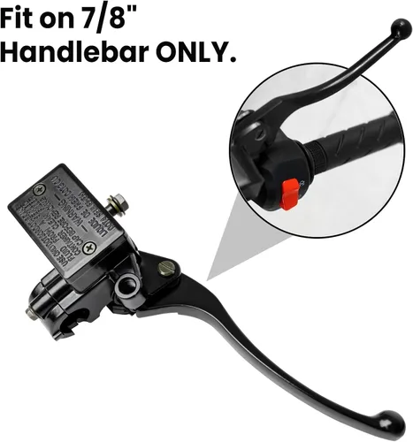 Miniatura 6 de Kit de cilindro maestro de freno de 7/8 pulgadas Manillar Palanca de freno delantera derecha compatible con Honda TRX TRX250 TRX300 350 400 450