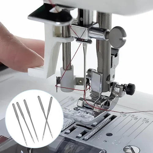 Miniatura 5 de 50 piezas de agujas de máquina de coser universales tamaño 90/14, agujas de máquina de coser resistentes para bordado de cuero y jeans, compatibles