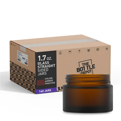 Miniatura 42 de The Bottle Depot - Tarro de vidrio de 4 oz (3.4 fl oz) - Ámbar transparente - 90 frascos - Cierres no incluidos - Acabado de cuello 58-400 - Tarros