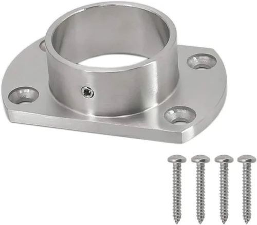 Miniatura 2 de Brida de base oblonga de grado 316 de acero inoxidable para poste de tubo OD de 2" (50,1 mm)