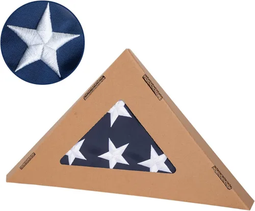 Miniatura 11 de AZCOVER - Bandera estadounidense de 10 x 15 pies para exteriores, estrellas bordadas y rayas cosidas, bandera estadounidense de nailon 210D