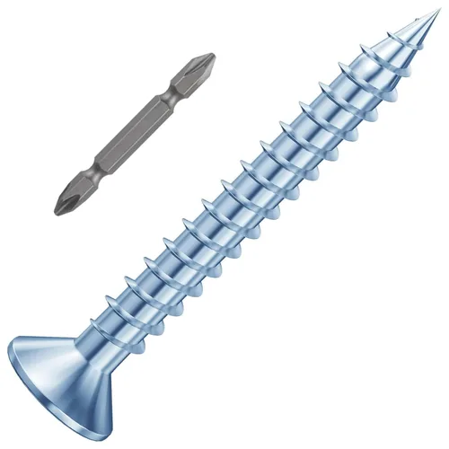 Miniatura 30 de Wensilon (385 piezas) Tornillos de cabeza plana negros para madera, tornillos autorroscantes de cabeza plana para metal rápido, equipados con kit