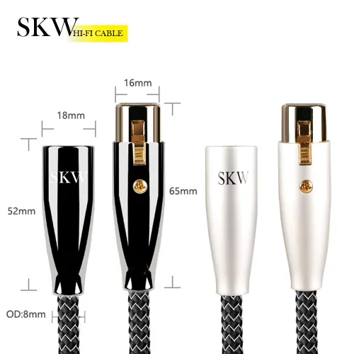Miniatura 4 de SKW Cable de micrófono XLR macho a hembra de alta gama WG Serie A Par de cable de micrófono de 3 pines de 9.8 pies/3M (2 cables)