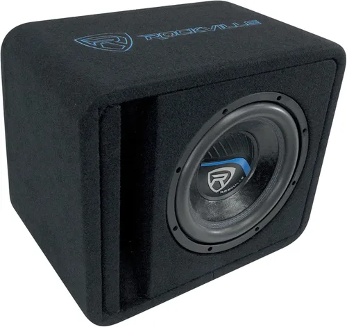 Rockville VS10K52 - Subwoofer para automóvil K5 de 1200 W de 10 pulgadas en recinto ventilado, 2 ohmios, 300 W RMS, construcción de MDF, graves