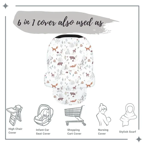 Miniatura 3 de Funda de lactancia para recién nacido, multiuso, para cochecito de bebé, unisex, para bebé, niño y niña (animal 2)