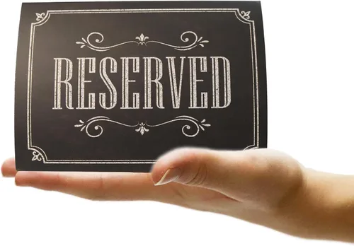 Paquete de 20 letreros de mesa rústicos reservados – Señales reservadas para boda – Carteles de pizarra negra reservados – Accesorios de boda –