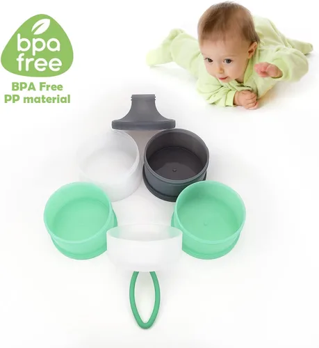 Miniatura 3 de Dosificador de fórmula para bebés, contenedor de fórmula, contenedor portátil de leche en polvo, contenedor de almacenamiento de viaje