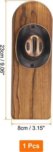 Miniatura 2 de uxcell Abrebotellas de madera montado en la pared, sombrero de vaquero vintage, abridor de tapa de cerveza con regalos únicos magnéticos