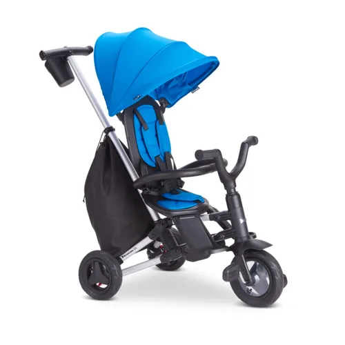 Miniatura 7 de Joovy Tricycoo 4.1 triciclo para niños con 4 etapas con neumático delantero extra ancho, manija para padres extraíble y ajustable, arnés