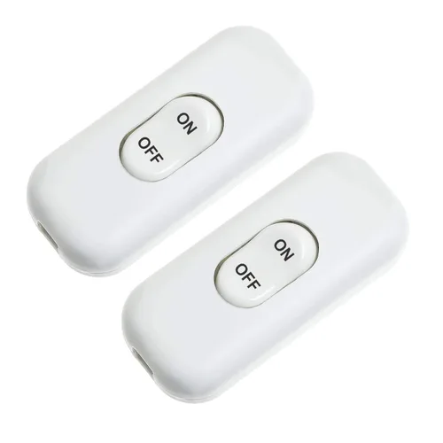 Miniatura 6 de Paquete de 2 interruptores de cable en línea, interruptor de control de lámpara de encendido/apagado para dormitorio, lámpara de mesa, cable