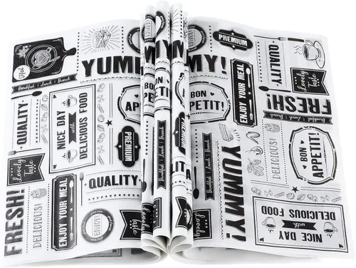 Chinco 1000 hojas de papel encerado de periódico, papel de envoltura de alimentos, resistente a la grasa, forro impermeable para envolver alimentos,