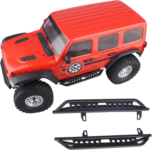 Miniatura 5 de Hobbypark Estribos de pedal lateral de metal placa de pie para escala 1/10 RC Crawler Car Axial SCX10 III AXI03007 Hop-ups Piezas de actualización