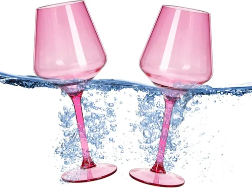 Miniatura 15 de Copas de vino de plástico irrompible de estilo europeo, juego de 4 vasos de vino de acrílico Tritan, irrompible, color transparente, irrompible, sin