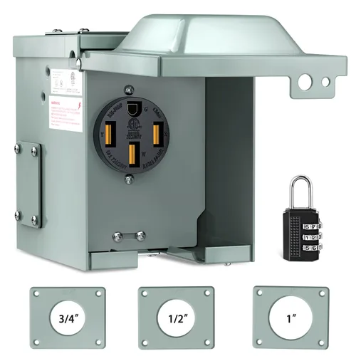 Miniatura 19 de Nilight Caja de Salida de Energía para RV de 30AMP, Receptáculo NEMA TT-30R de 125V, Servicio Pesado, Preperforado, Listado ETL, Caja Cerrada Caja