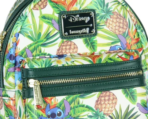 Miniatura 4 de Loungefly Disney Lilo & Stitch Hawaiian Pineapple - Mini mochila con estampado de piña, Multi, Mochila