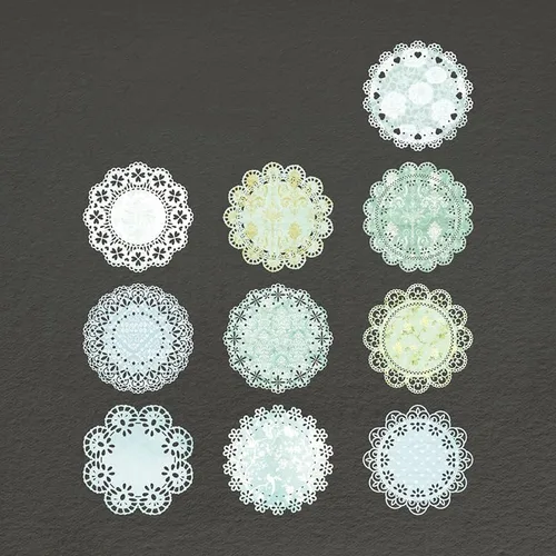 Miniatura 17 de Kit de papel para álbum de recortes, organizador de diario de collage redondo hueco, materiales para adultos, suministros de decoración de diario