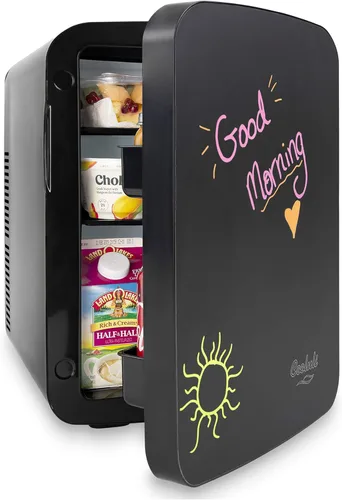 Miniatura 2 de Cooluli minirefrigerador de 15 L con pizarra magnética - refrigerador pequeño portátil para viajes, auto y oficina, V15LE2BK