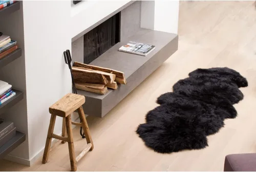 Miniatura 2 de Alfombra de piel de oveja natural con pelo grueso y exuberante de 2.5 pulgadas, alfombra de piel de oveja hipoalergénica con parte trasera