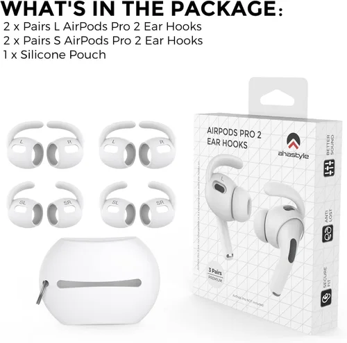 Miniatura 5 de AhaStyle Ganchos para las orejas para AirPods Pro 2 y funda de lujo para Airpods Pro 2