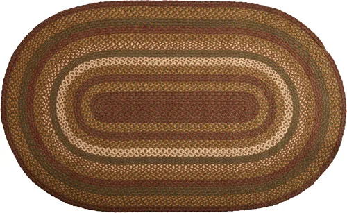 Miniatura 3 de VHC Brands Tea Cabin - Alfombra rústica ovalada de yute verde, antideslizante, 36 x 60 pulgadas