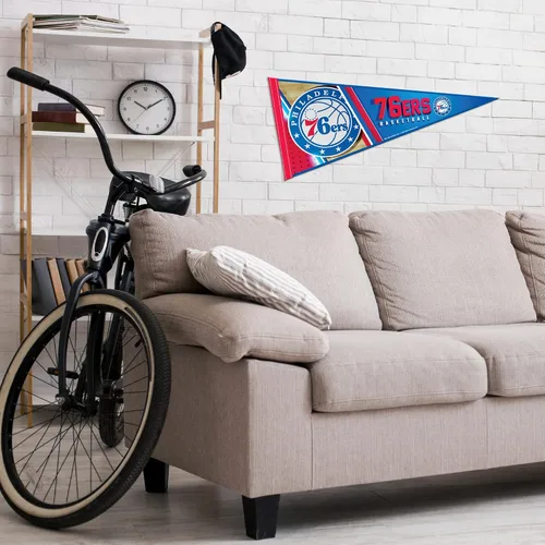 Miniatura 3 de Rico Industries NBA Basketball Primary - Banderín de fieltro de 12 x 30 pulgadas para decoración de pared, ideal para el hogar, dormitorio
