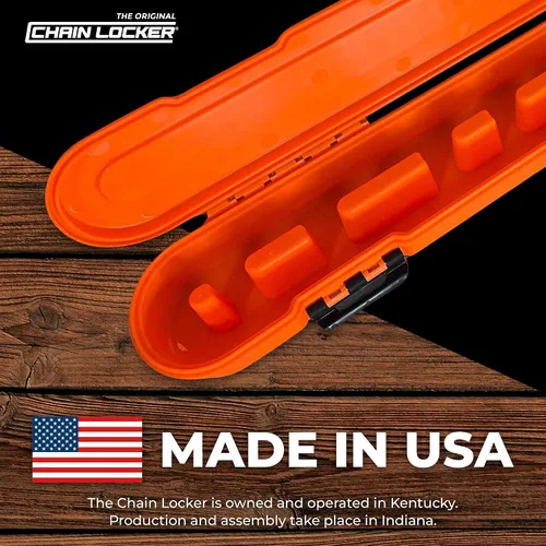Miniatura 6 de Almacenamiento original de cadena de motosierra, estuche universal portátil para todas las cadenas de hasta 20 pulgadas de cuchillas - Puede apilar