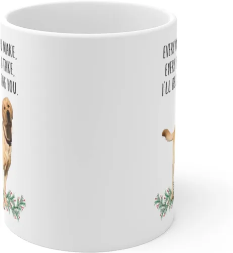 Miniatura 2 de Divertidos regalos amarillos de Labrador Retriever para mujeres, Día de la Madre 2025 Every Meal You Make Every Bite You Take Taza de café, taza