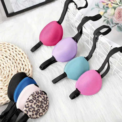 Miniatura 3 de Geyoga 16 parches médicos de seda coloridos para adultos, niños, fiesta pirata, parche ajustable suave para ojos perezosos para ambliopía, hombres