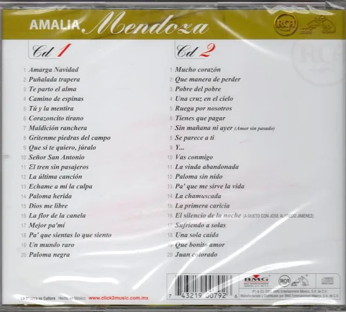 Miniatura 2 de Amalia Mendoza 100 años de música RCA-90079
