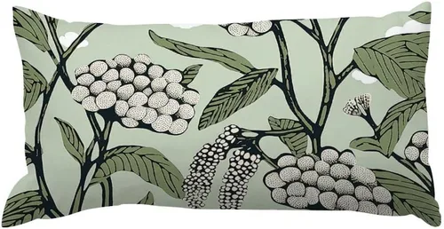 Miniatura 12 de Chinoiserie Throw Pillow Case Red Peony Floral Lumbar Pillowcases Asian Style Decorative Pillow Home Cotton Linen 12x18 Rustic Cushion Cover for