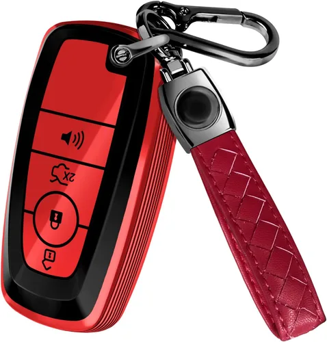 Miniatura 11 de Lucrum Compatible con funda para llavero Ford y llavero de cuero, funda para llavero para F150, F250, F350, F450, Edge Explorer (2018-2025)